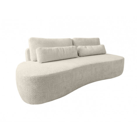 Mahina - canapé droit 3 places sans accoudoirs - convertible avec coffre - en tissu bouclette|Canape|BestMobilier
