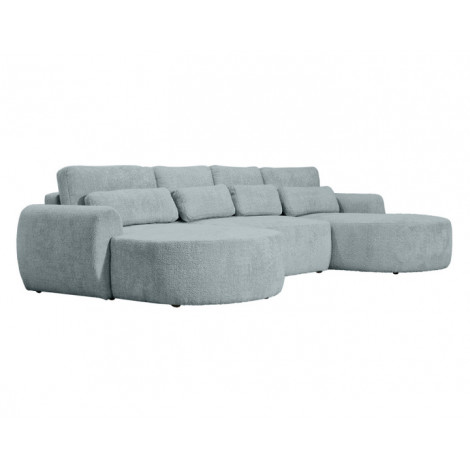 Mahina - canapé panoramique en U 7 places - convertible avec coffre - en tissu bouclette|Canape|BestMobilier