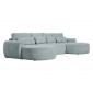 Mahina - canapé panoramique en U 7 places - convertible avec coffre - en tissu bouclette|Canape|BestMobilier