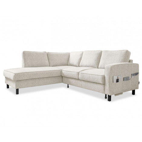 Molly - Canapé d'angle gauche 5 places convertible en tissu|Canape|BestMobilier