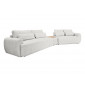 Mahina - canapé d'angle droit - 5 places avec bout de canapé - convertible avec coffre - en tissu bouclette|Canape|BestMobilier