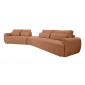 Mahina - canapé d'angle gauche - 5 places avec bout de canapé - convertible avec coffre - en tissu bouclette|Canape|BestMobilier