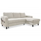 Molly - Canapé d'angle droit 4 places convertible avec coffre en tissu|Canape|BestMobilier