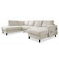 Molly - Canapé panoramique d'angle gauche 7 places convertible avec coffre en tissu|Canape|BestMobilier