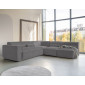 Felix - canapé modulable d'angle droit 5 places en tissu texturé|Canape|BestMobilier