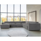 Felix - canapé modulable panoramique d'angle droit 7 places en tissu texturé|Canape|BestMobilier