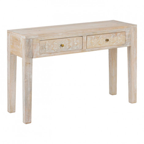 Console 2 Tiroirs "Shirel" 120cm Naturel|Console|Paris Prix