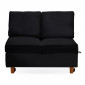 Banquette 2 Places Convertible Velours "Théo" 107cm Noir|Canape|Paris Prix