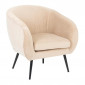 Fauteuil Design en Velours "Solaro" 78cm Beige|Fauteuil / Chauffeuse|Paris Prix