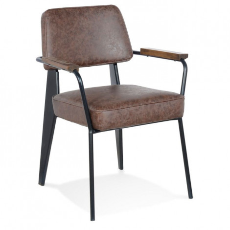 Fauteuil Vintage Design "Bonito" 82cm Marron|Fauteuil / Chauffeuse|Paris Prix