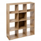 Étagère 12 Cases "Mix N'Modul" 135cm Naturel|Bibliothèque|Paris Prix