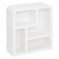Étagère 4 Niches Design "Soleya" 85cm Blanc|Bibliothèque|Paris Prix