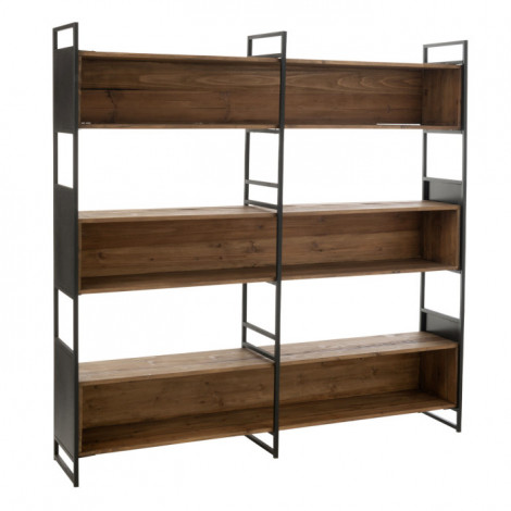 Étagère en Bois "Stanley" 200cm Naturel|Bibliothèque|Paris Prix