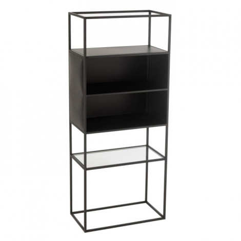 Étagère en Métal "Maryanne" 132cm Noir|Bibliothèque|Paris Prix