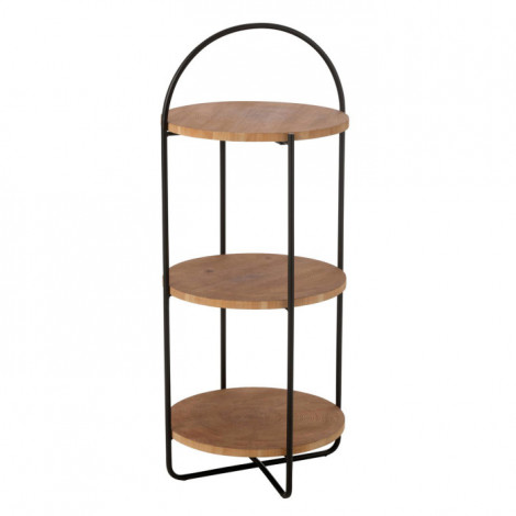 Étagère 3 Niveaux "Mia" 100cm Naturel|Bibliothèque|Paris Prix