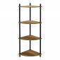 Étagère d'Angle 4 Niveaux "Carol" 112cm Marron|Bibliothèque|Paris Prix
