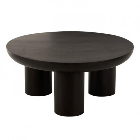 Table Basse Trio en Bois "Cave" 90cm Noir|Table Basse|Paris Prix