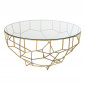 Table Basse Design en Verre "Moza" 90cm Or|Table Basse|Paris Prix
