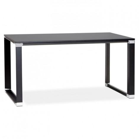 Bureau Design en Bois & Métal "Lumio" 140cm Noir|Bureau|Paris Prix