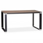 Bureau Design en Bois & Métal "Lumio" 140cm Noyer|Bureau|Paris Prix