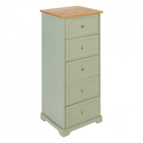 Chiffonnier 5 Tiroirs "Mohéa" 113cm Vert Céladon|Commode|Paris Prix