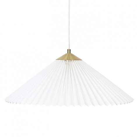 Lampe Suspension en Tissu "Jil" 49cm Blanc|Suspensions|Paris Prix