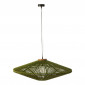 Lampe Suspension en Jute "Dollie" 93cm Vert|Suspensions|Paris Prix