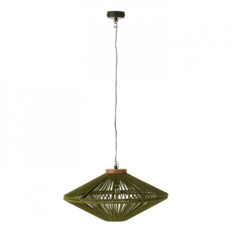 Lampe Suspension en Jute "Dollie" 62cm Vert|Suspensions|Paris Prix
