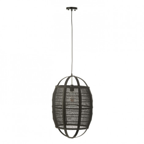 Lampe Suspension en Bambou "Ion" 37cm Noir|Suspensions|Paris Prix