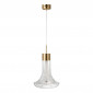 Lampe Suspension en Verre "Vito" 34cm Transparent & Or|Suspensions|Paris Prix
