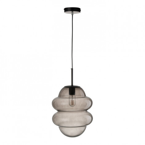 Lampe Suspension en Verre "Cuillere Miel" 28cm Gris|Suspensions|Paris Prix