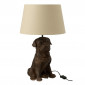 Lampe à Poser Déco "Chien Assis" 52cm Marron|Lampes à poser|Paris Prix
