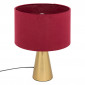 Lampe à Poser en Velours "Siana" 35cm Rouge Rubis|Lampes à poser|Paris Prix