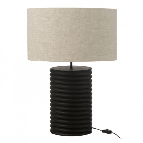 Lampe à Poser Filetage en Bois "Ailanthus" 70cm Noir|Lampes à poser|Paris Prix