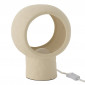 Lampe à Poser en Céramique "Cercle" 27cm Beige|Lampes à poser|Paris Prix