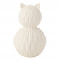 Lampe à Poser LED en Porcelaine "Chat" 22cm Blanc|Lampes à poser|Paris Prix