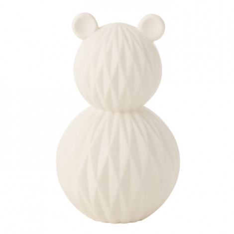 Lampe à Poser LED en Porcelaine "Ours" 22cm Blanc|Lampes à poser|Paris Prix