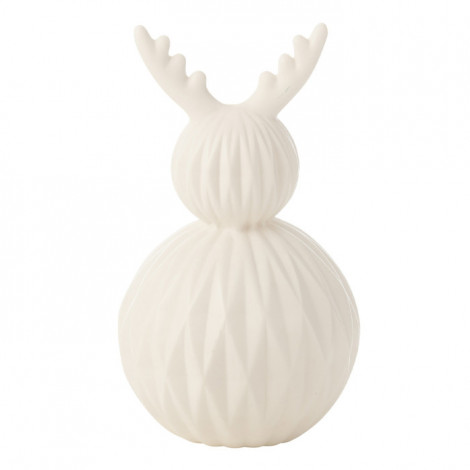 Lampe à Poser LED en Porcelaine "Renne" 23cm Blanc|Lampes à poser|Paris Prix