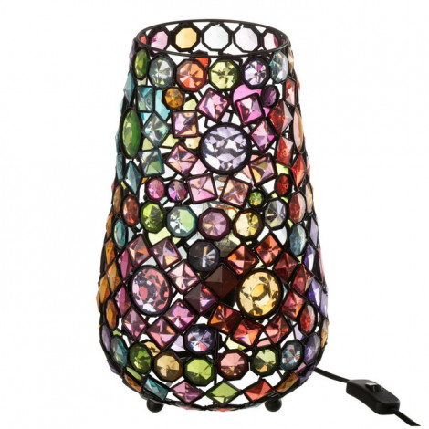 Lampe à Poser en Métal "Festive" 35cm Multicolore|Lampes à poser|Paris Prix