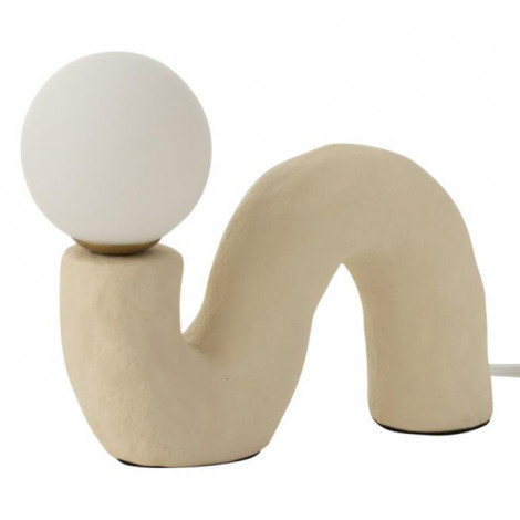 Lampe à Poser Design "Pierre" 22cm Beige|Lampes à poser|Paris Prix