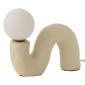 Lampe à Poser Design "Pierre" 22cm Beige|Lampes à poser|Paris Prix