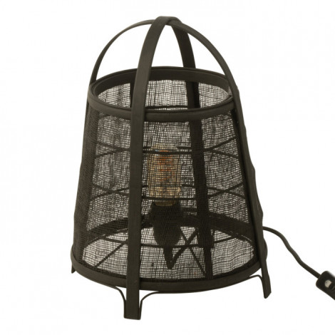 Lampe à Poser en Bambou "Rya" 35cm Noir|Lampes à poser|Paris Prix