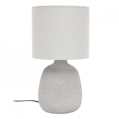 Lampe à Poser en Terre Cuite "Embossée" 40cm Argent|Lampes à poser|Paris Prix