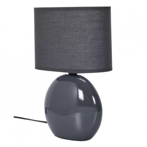 Lampe à Poser en Porcelaine "Janna" 30cm Anthracite|Lampes à poser|Paris Prix