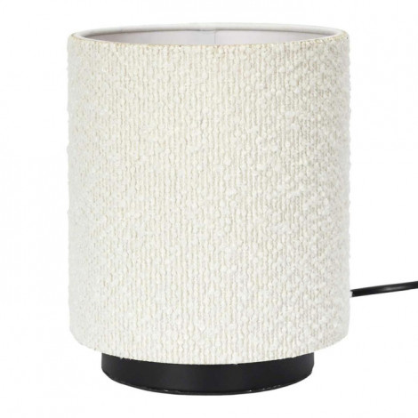 Lampe à Poser en Tissu "Bouclette" 20cm Naturel|Lampes à poser|Paris Prix