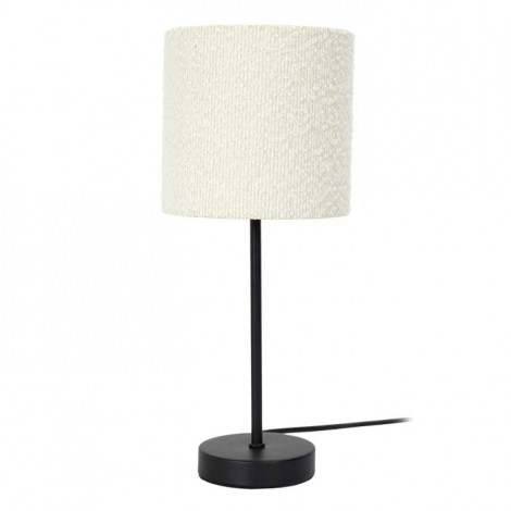 Lampe à Poser en Tissu "Bouclette" 38cm Naturel|Lampes à poser|Paris Prix