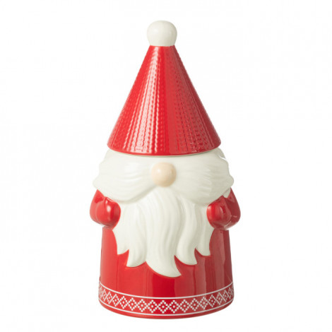 Boîte à Biscuits en Céramique "Père Noël" 33cm Rouge|Boites de Rangement|Paris Prix