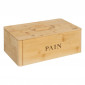 Boîte à Pain en Bambou "Inscription" 33cm Naturel|Boites de Rangement|Paris Prix