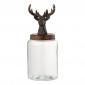Bocal en Verre "Cerf" 39cm Transparent|Boites de Rangement|Paris Prix