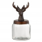 Bocal en Verre "Cerf" 32cm Transparent|Boites de Rangement|Paris Prix